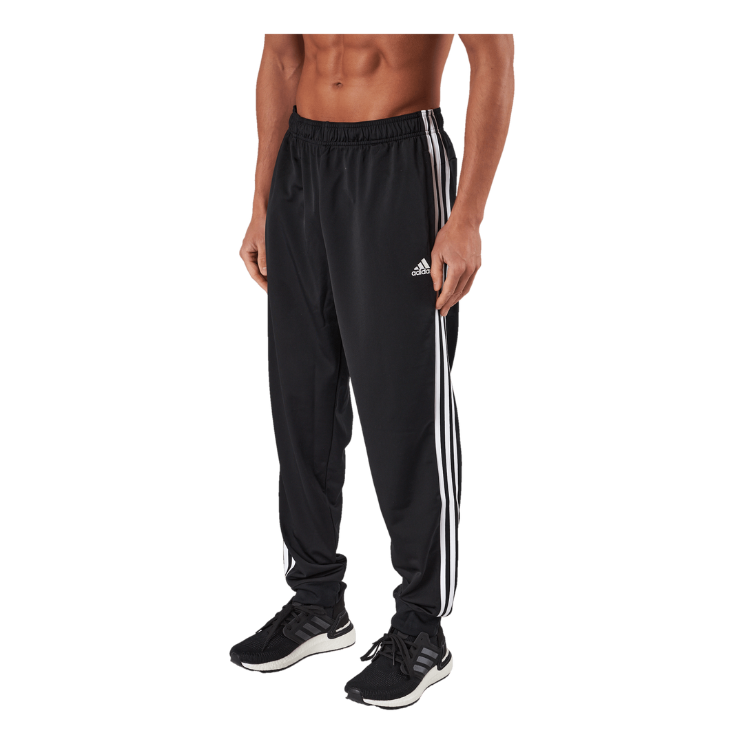 Essentials Warm-Up Tapered 3-Stripes Tracksuit Bottoms Black