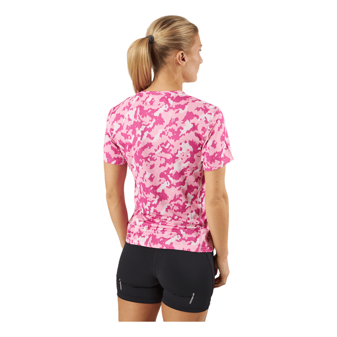 Own the Run Camo Running T-Shirt Clear Pink