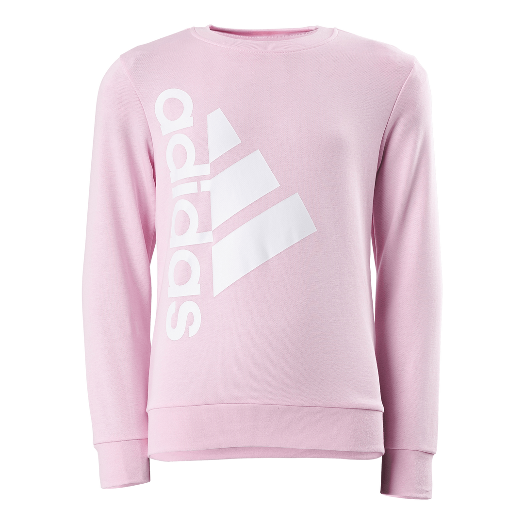 adidas Badge of Sport Logo Crewneck Sweatshirt Clear Pink –