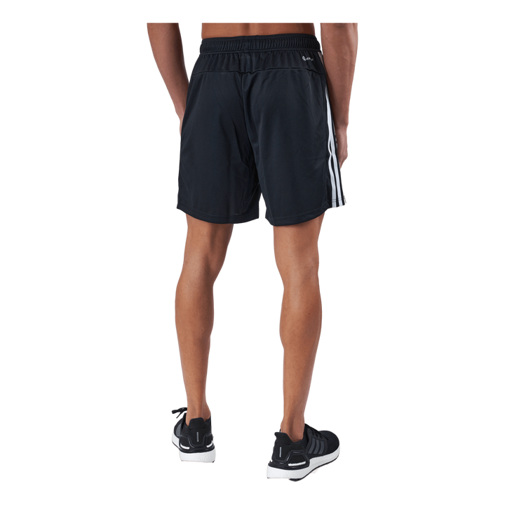 Train Essentials Piqué 3-Stripes Training Shorts Black