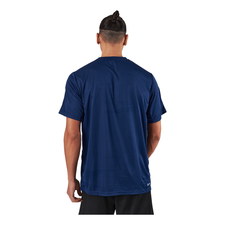 Train Essentials 3-Stripes Training T-Shirt Dark Blue / White