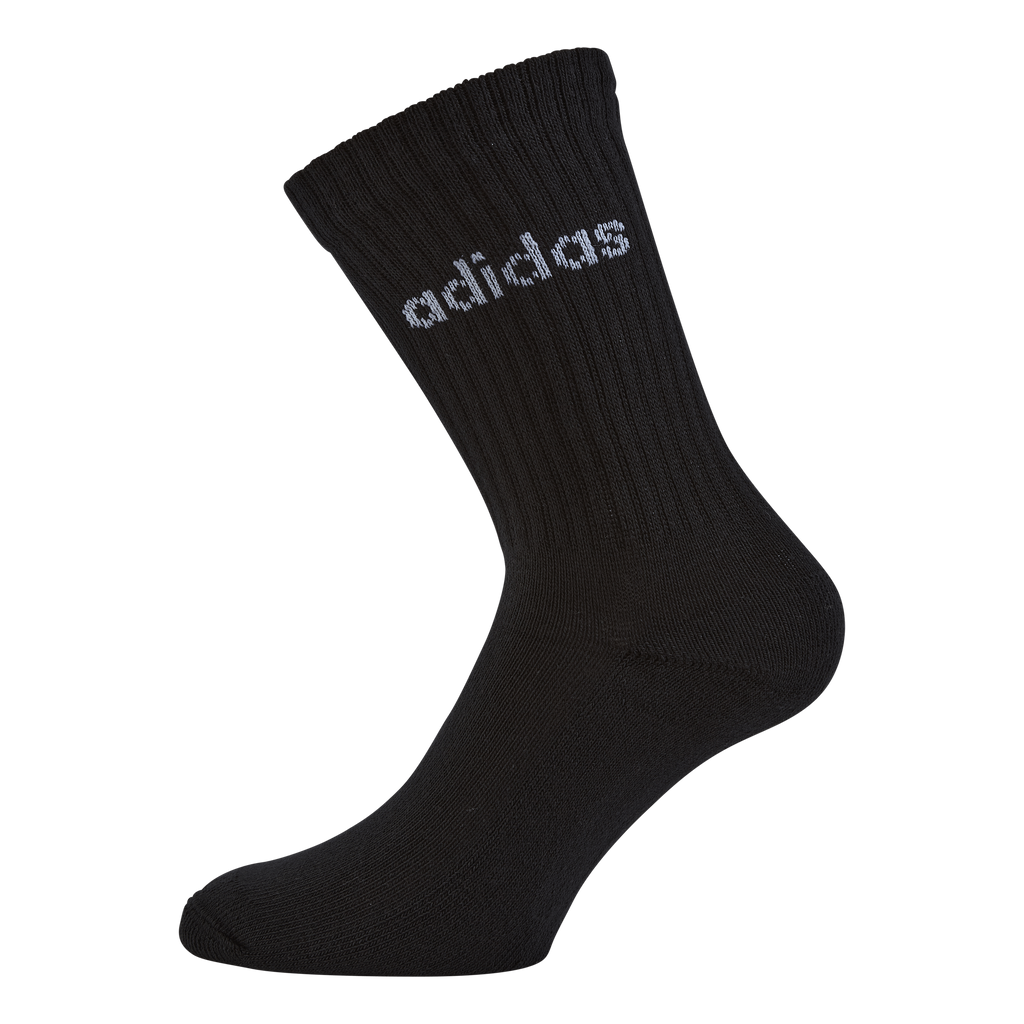 Linear Crew Cushioned Socks 3 Pairs Black