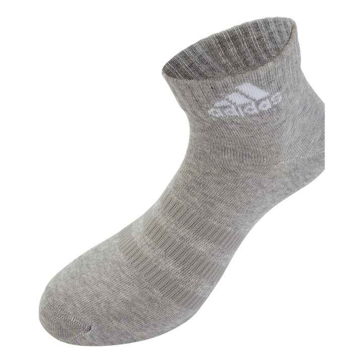 Thin and Light Sportswear Ankle Socks 6 Pairs Medium Grey Heather