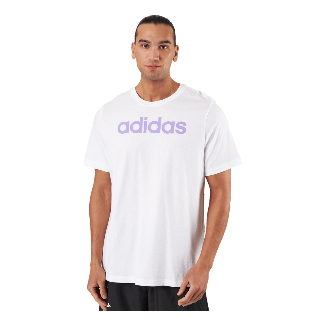 Essentials Single Jersey Linear Embroidered Logo T-Shirt White