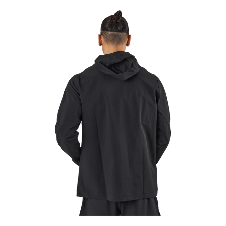 Performance Woven Zip-Up Jacket Black