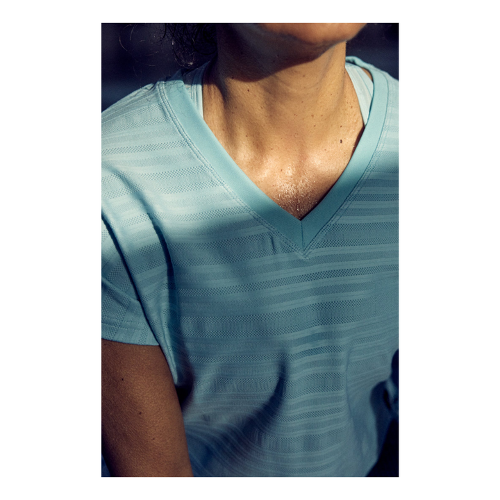 Perforated T-Shirt Blue Pearl