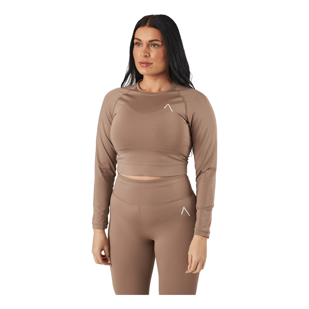 Blacc Recy Long Sleeve Top Taupe Grey