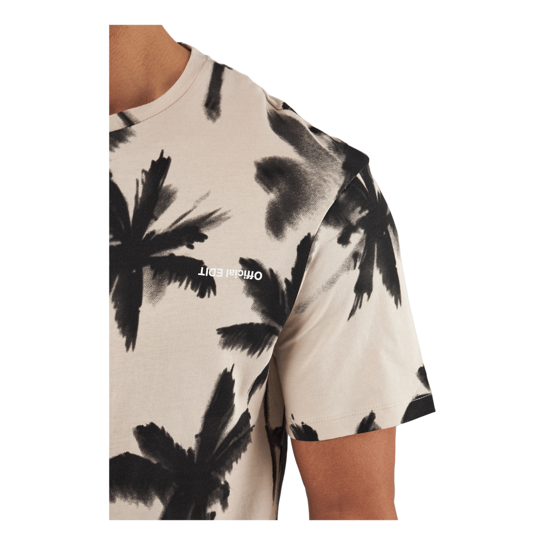 Palm Tree Print T-shirt White