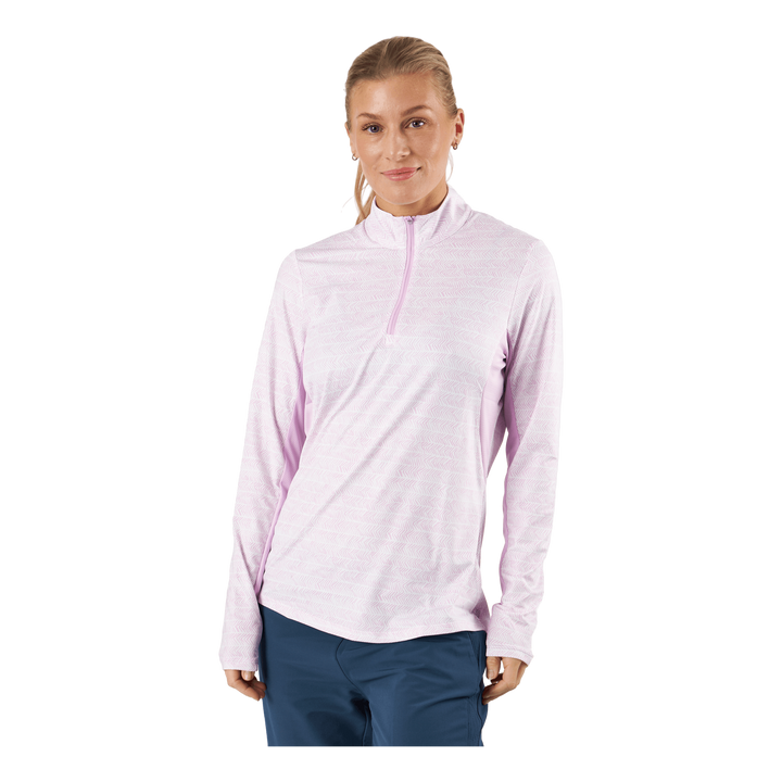 Ultimate365 Polo Long-Sleeve Top Bliss Lilac