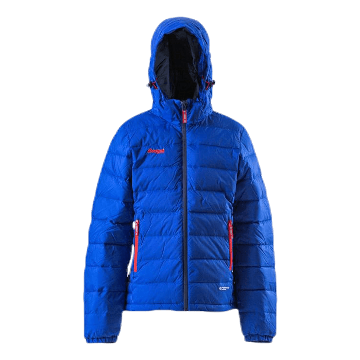 Bergans of Norway Down Youth Girl Jacket Blue Red Sportamore