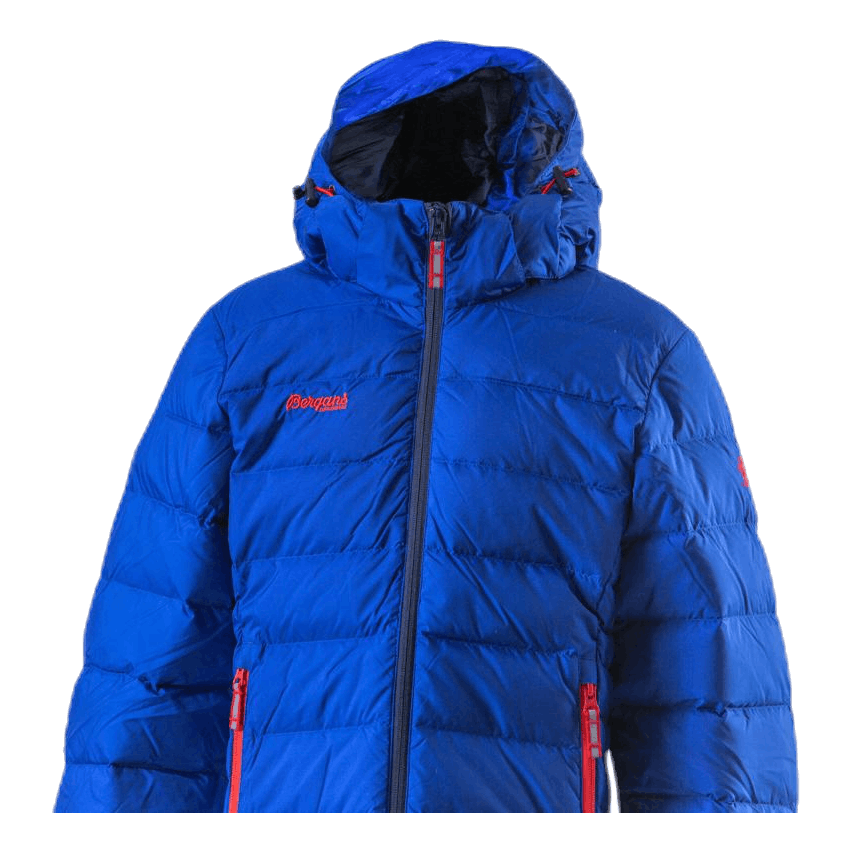 Bergans of Norway Down Youth Girl Jacket Blue Red Sportamore