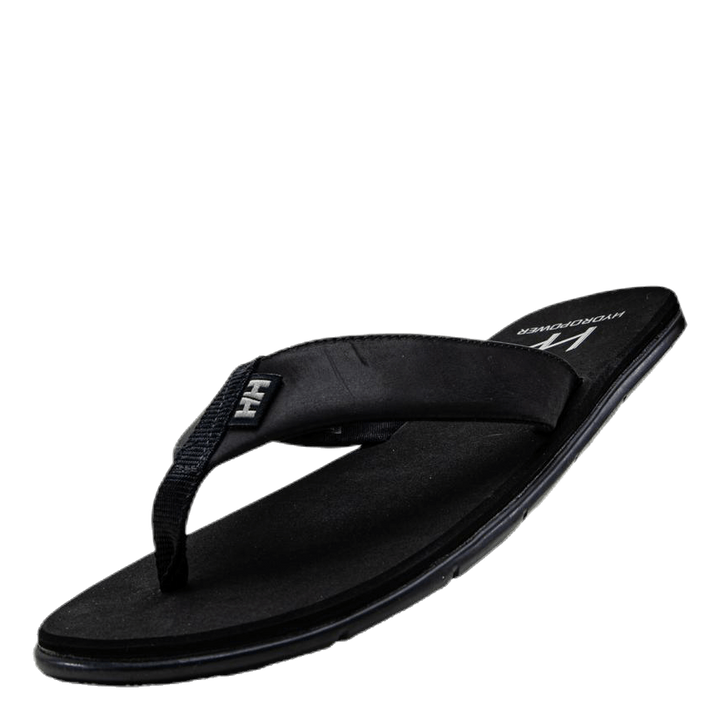 Seasand Leather Sandal Black