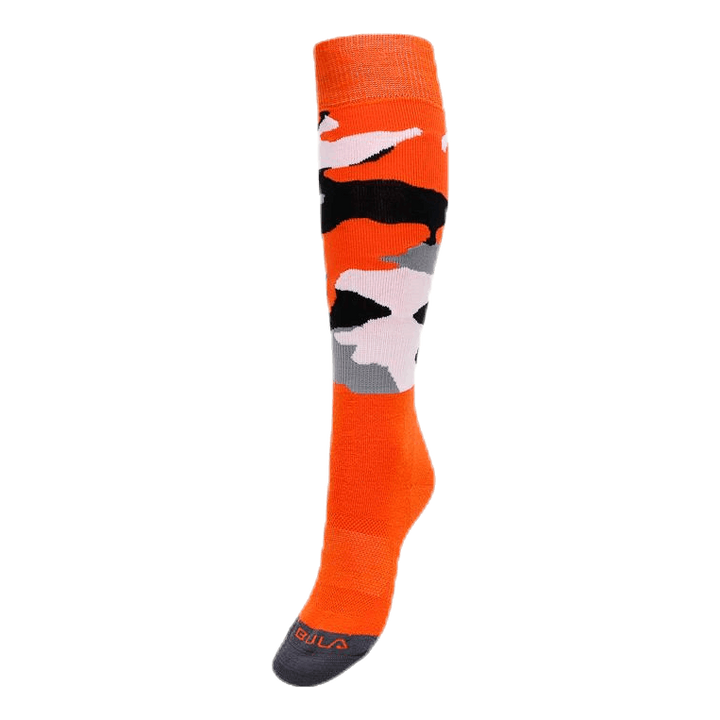 Camo Ski Sock Orange