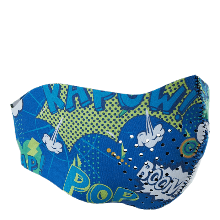 Jr Printed Facemask Blue