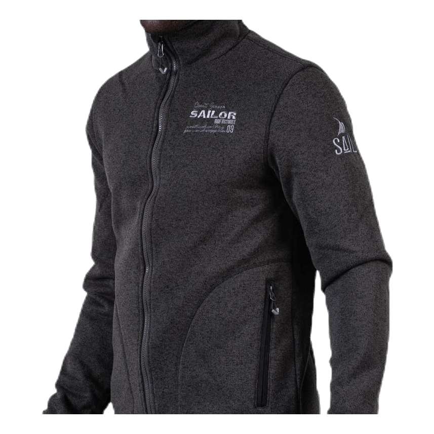 Ralf Melange Fleece Jacket w. Windproof Lining Black