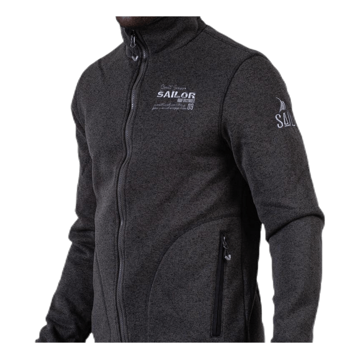 Ralf Melange Fleece Jacket w. Windproof Lining Black