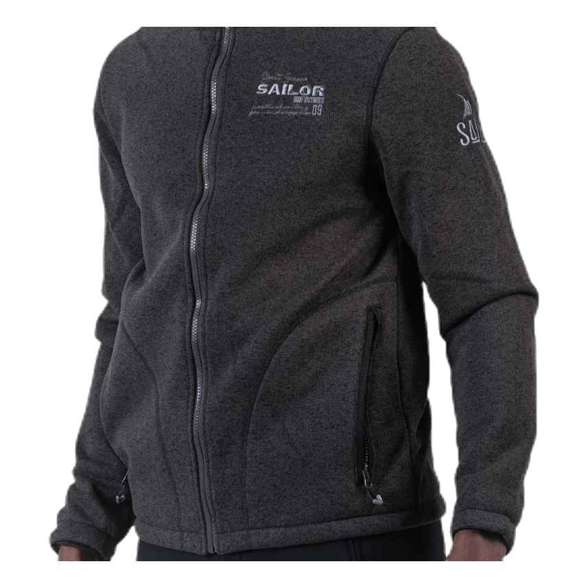 Ralf Melange Fleece Jacket w. Windproof Lining Black