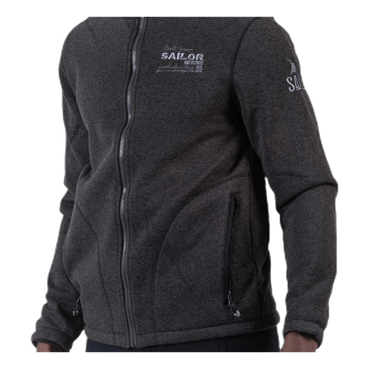 Ralf Melange Fleece Jacket w. Windproof Lining Black