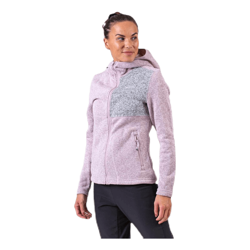 Demta Melange Fleece Jacket Pink