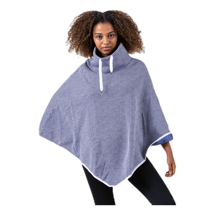 Glory Fleece Poncho Blue