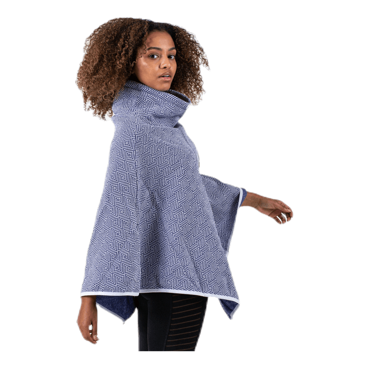 Glory Fleece Poncho Blue