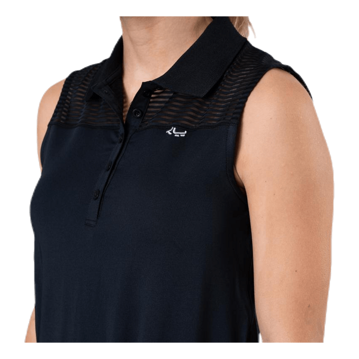 Miko Sleeveless Poloshirt Black