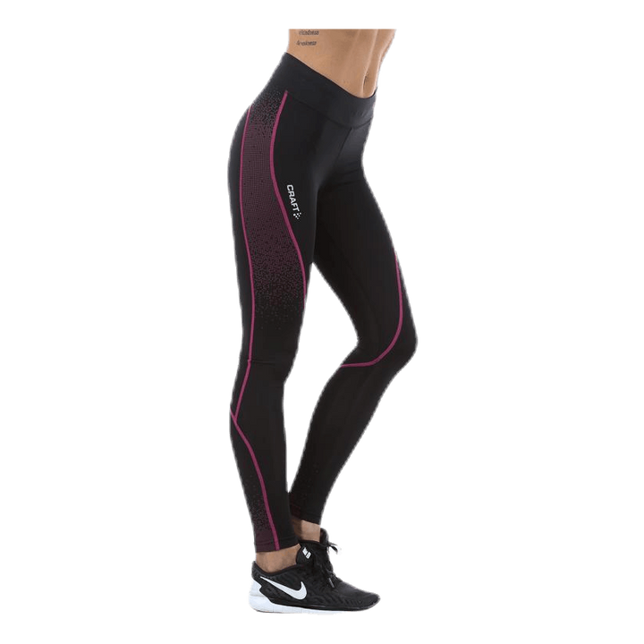 Delta Compression Long Tight Pink/Black