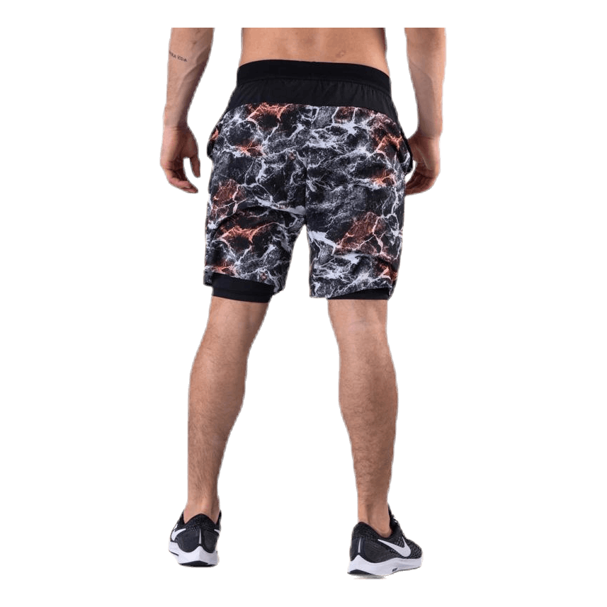 Vent 2 In 1 Racing Shorts Patterned/Black