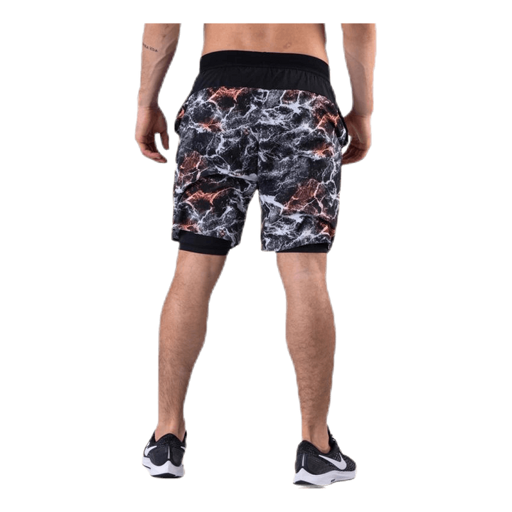 Vent 2 In 1 Racing Shorts Patterned/Black