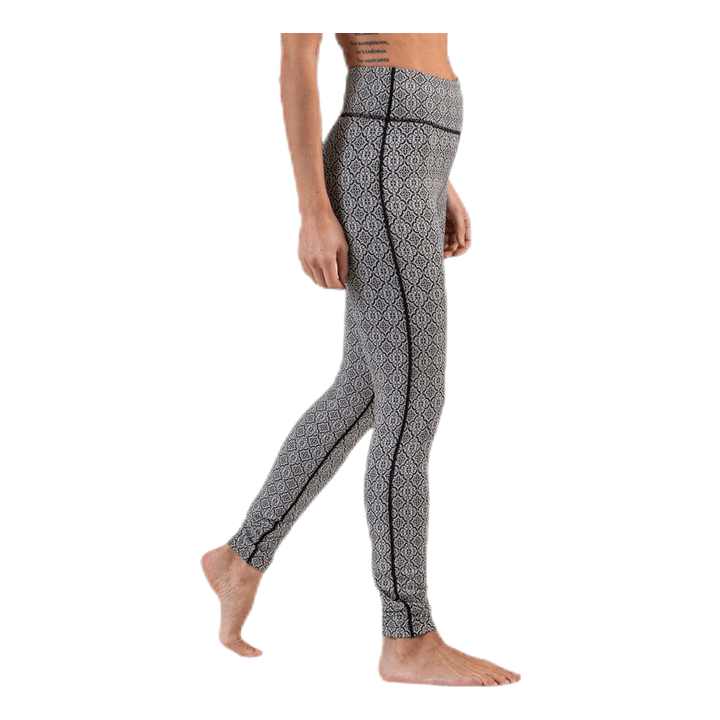 Spin To Win Mid Layer Tights White/Black