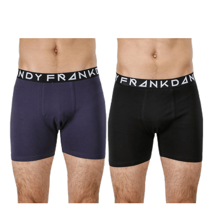 Solid Boxer 2-Pack Blue/Black