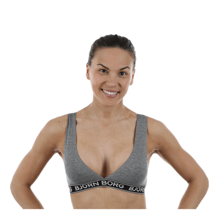 Iconic Cotton Bra 1-p Grey