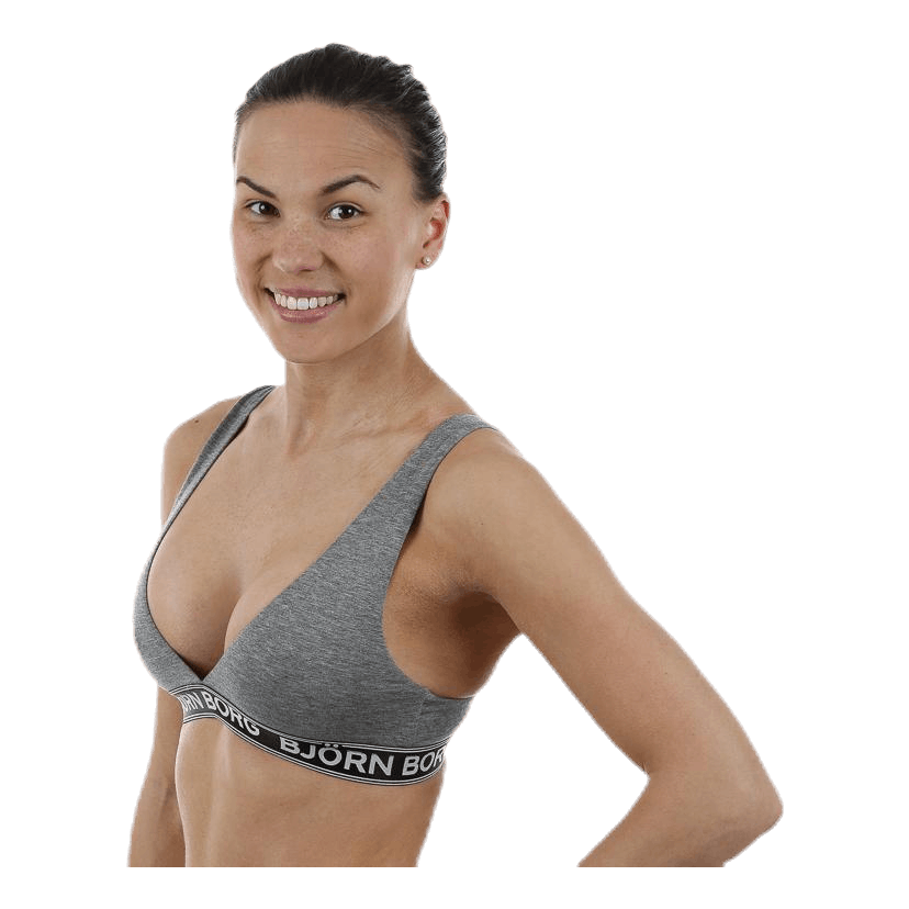 Iconic Cotton Bra 1-p Grey