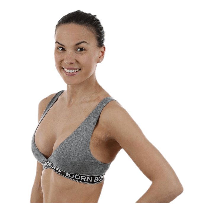 Iconic Cotton Bra 1-p Grey