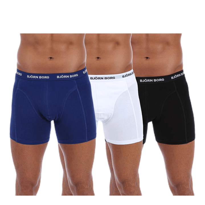 Solid Shorts 3-Pack Blue/White/Black