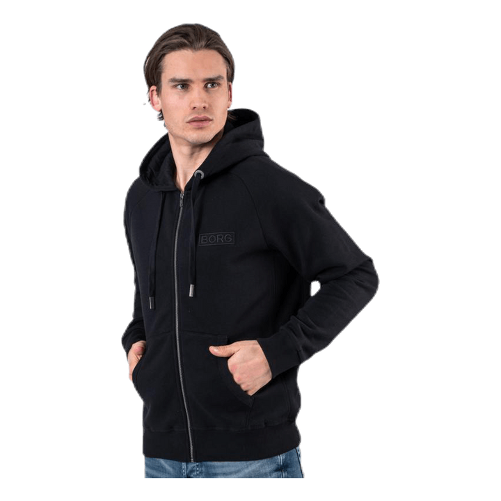 Borg Sport Zip Hood Black