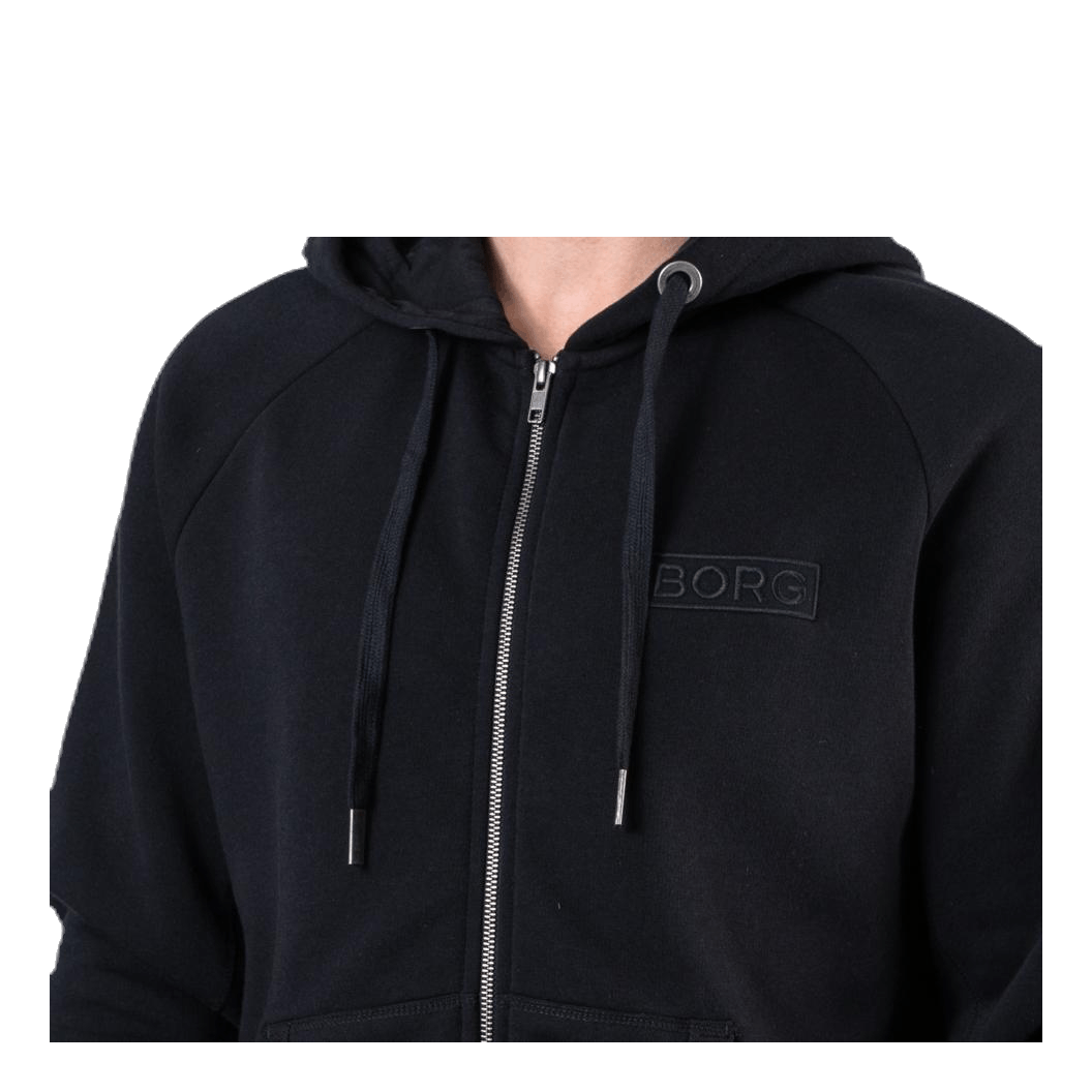 Borg Sport Zip Hood Black