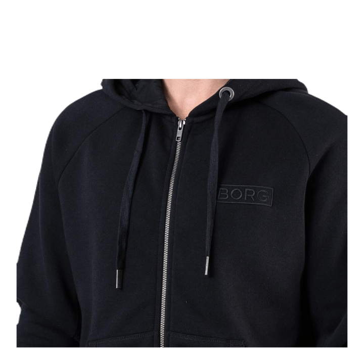 Borg Sport Zip Hood Black