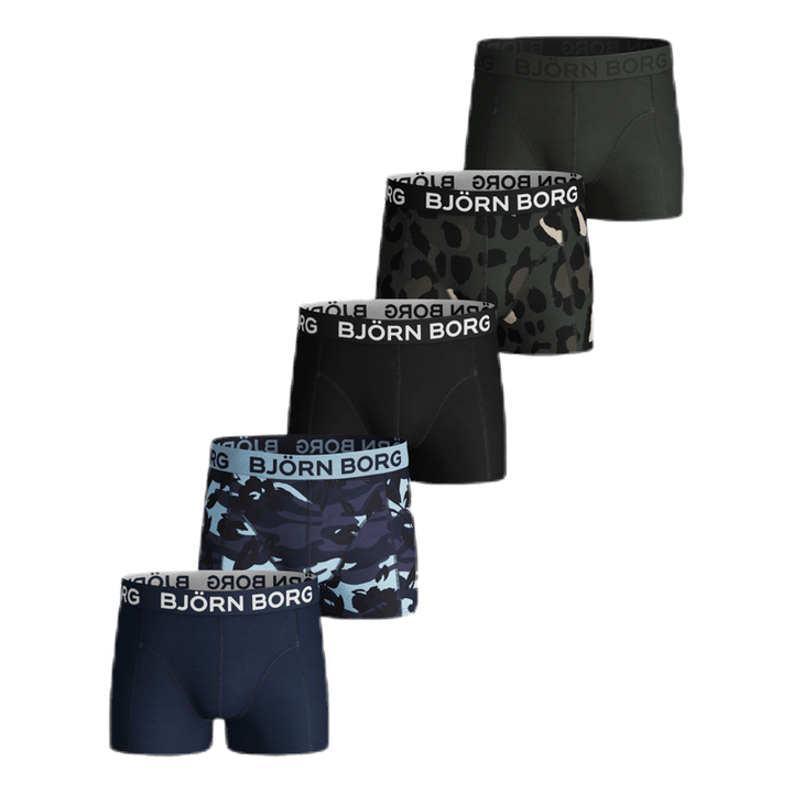 Camo Floral & BB Sammy Shorts 5-Pack Jr Blue/Black