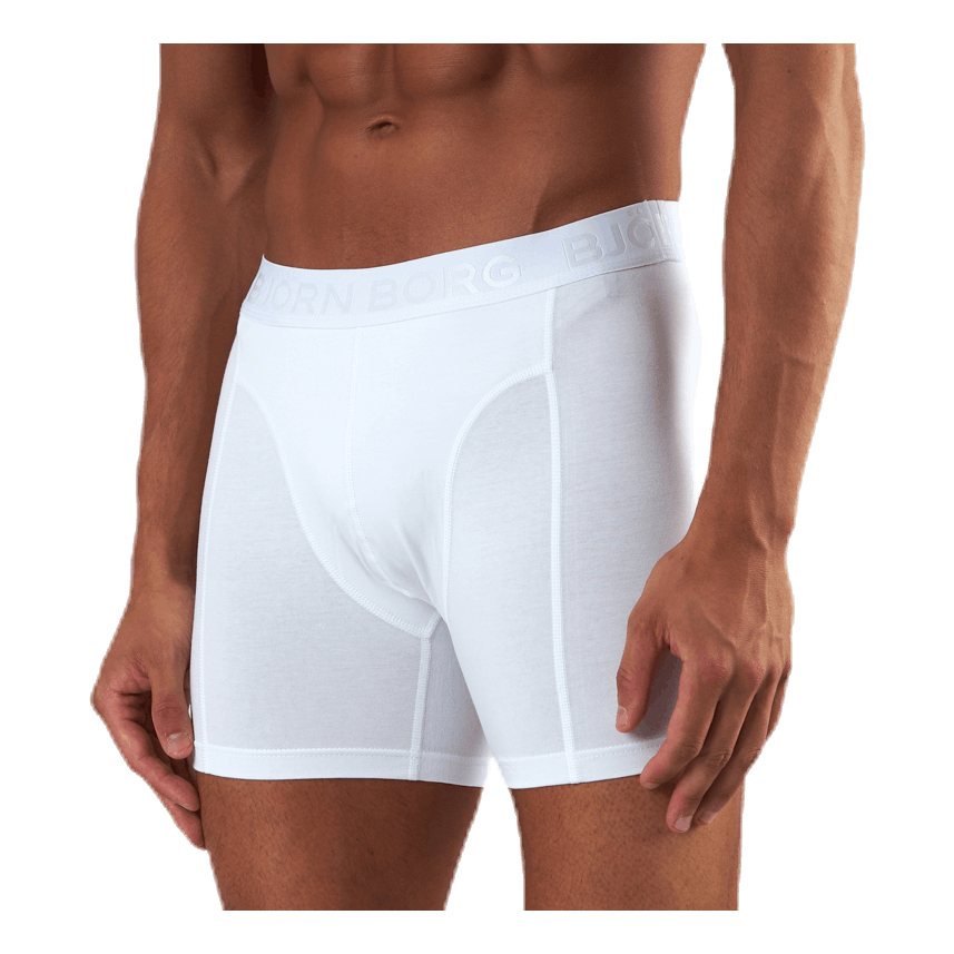 Sammy Solid Shorts 2-Pack White/Black