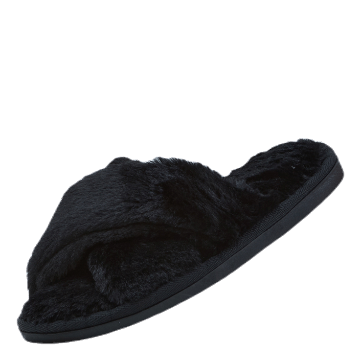 Alie Fluffy Slippers Black