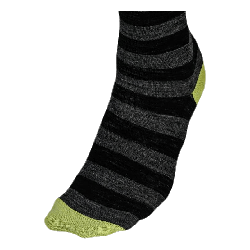 Merino Liner Striped Green/Black/Grey