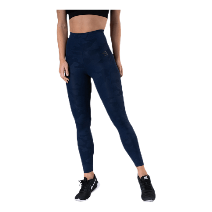 High Waist Leggings Blue/Patterned