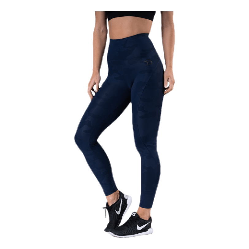 High Waist Leggings Blue/Patterned