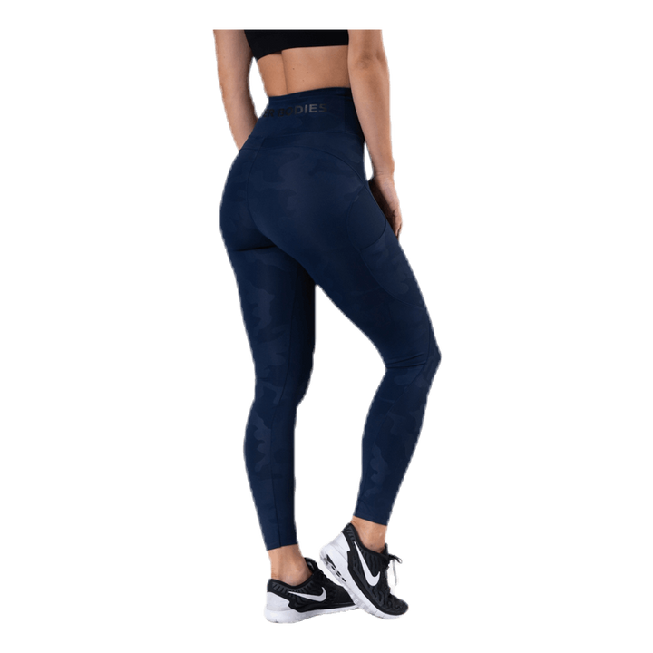 High Waist Leggings Blue/Patterned