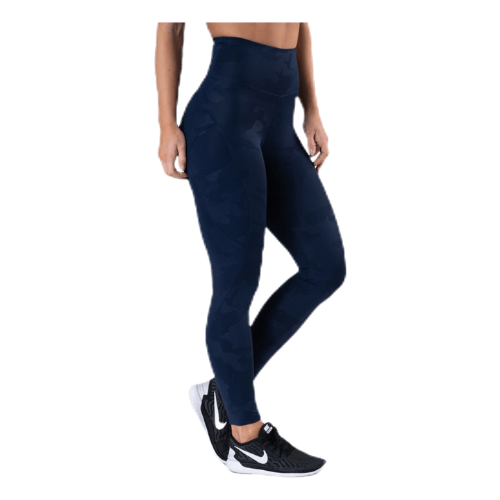 High Waist Leggings Blue/Patterned