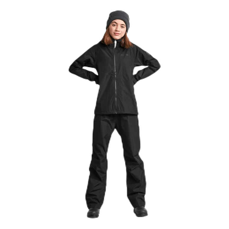 Didriksons Tera Girls Rain Jacket Black Sportamore