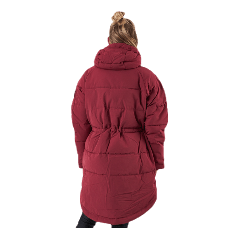 Hourglass Puffer Jacket Red
