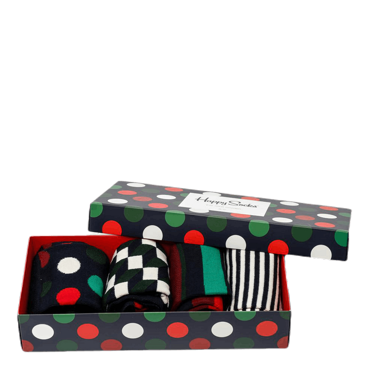 Holiday Big Dot 4-pack Gift Box Red