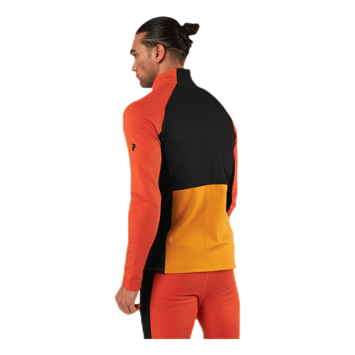 Vertical Mid Zip Jacket Orange